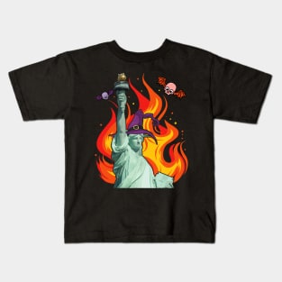 Evil Statue of Liberty Kids T-Shirt